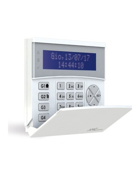 Teclado LCD de AMC Elettronica K-LCD-Tag azul com leitor RFID / NFC integrado