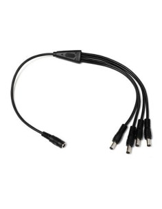 DRUTP DCJACK + 1F-4M Cable para DISTRIBUIÇÃO DE POWER DC Jack 1 Entrada Feminina para 4 Saídas Masculinas