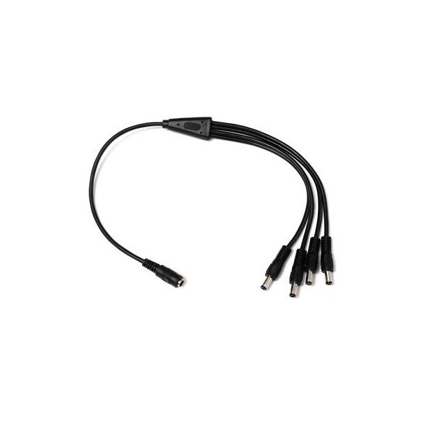 DRUTP DCJACK + 1F-4M Cable para DISTRIBUIÇÃO DE POWER DC Jack 1 Entrada Feminina para 4 Saídas Masculinas