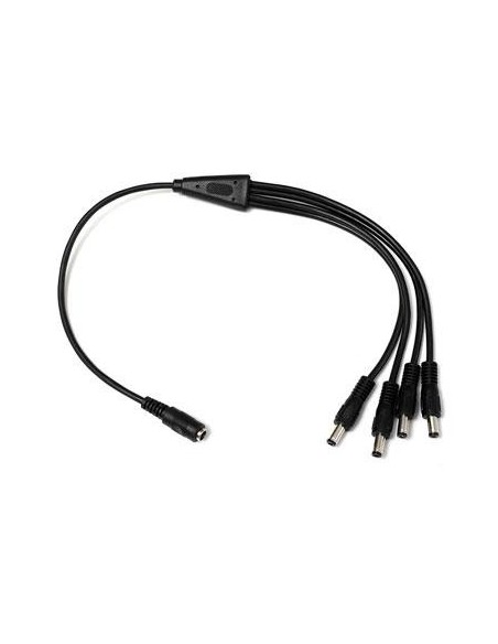 Comprar DRUTP DCJACK+1F-4M Cable para distribución de Alimentación DC JACK 1 entrada Hembra a 4 salidas Macho DCJACK+1F-4M