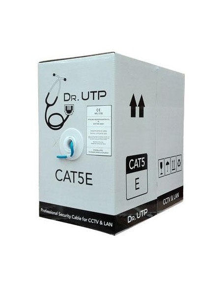 DRUTP UTPCAT5E-305 Bobina 305mts Cable UTP CAT5E 0.50mm Capa de CPR azul PVC