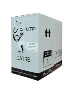 Drutp UTPCAT5E-305-EXT Bobina 305mts Cable UTP CAT5E para ao ar livre 0.50mm Tampa de peg preto