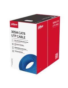 Dahua PfM923i-6un-C (azul) Bobina 305mts UTP CABLE CAT6 0.53mm Cobre sem oxigênio CE CPR. Tampa azul lszh
