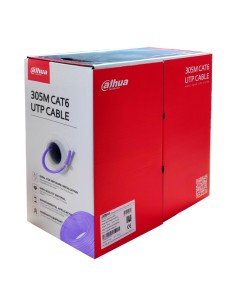 Dahua PFM923I-6un-CC (roxo) Bobina 305mts Cable UTP CAT6 0.53mm Cobre sem oxigênio CP CPR CCA. Capa violeta lszh