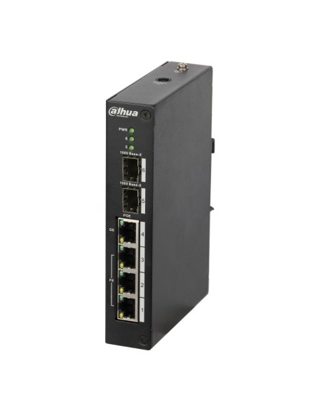 Dahua-PFS3206-4P-120-Switch Alcance Temp Extended Poe 3 Portas 10/100 + 1 Porta de Gigabit + 2SFP 120W No_gestionable Layer2