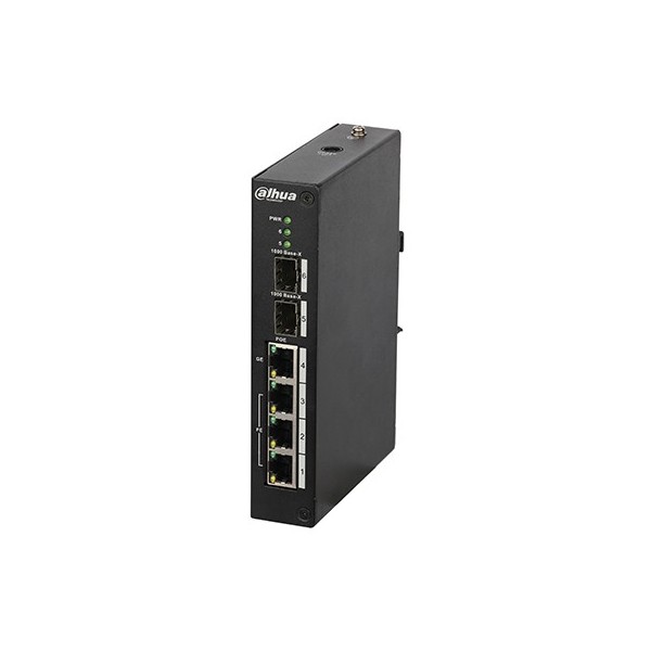 Comprar DAHUA PFS4206-4P-120 Switch Rango Temp Extendida PoE 3 puertos 10/100 + 1 puerto Gigabit + 2SFP 120W 802.3at Gestionable