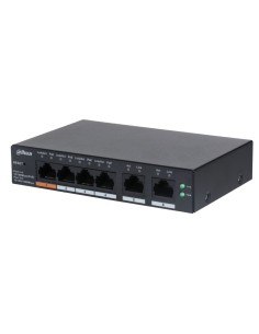 Dahua CS4006-4ET-60 Switch Poe 4 Ports 10/100 + 2RJ45 UpLink Gigabit 60w Gerente na nuvem Layer2