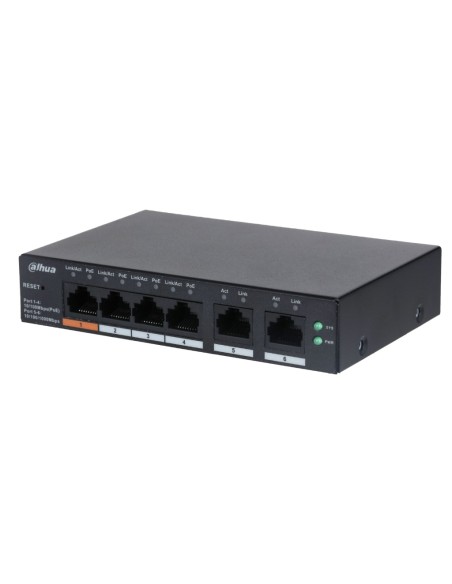 Comprar DAHUA CS4006-4ET-60 Switch PoE 4 puertos 10/100 + 2RJ45 Uplink Gigabit 60W Gestionable en Cloud Layer2 CS4006-4ET-60