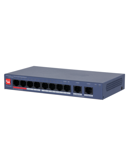 Comprar DAHUA CS4010-8ET2GT-110 Switch PoE 8 puertos 10/100 + 2RJ45 Uplink Gigabit 110W Gestionable en Cloud Layer2 CS4010-8ET2G