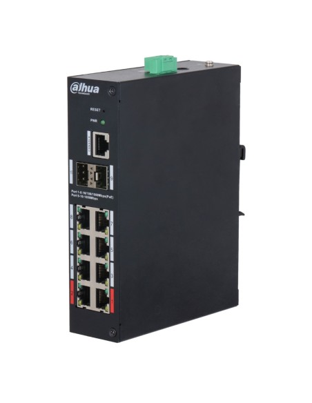 Comprar DAHUA HS4210-8GT-110 Switch Hardened PoE 8 puertos Gigabit +2SFP Gigabit 110W Gestionable Layer2 HS4210-8GT-110