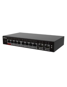Dahua S4100-8ET2GT-96-C Interruptor Poe 2.0 8 Portas 10/100 + 2RJ45 UpLink Gigabit 96W Gerente em nuvem Layer2