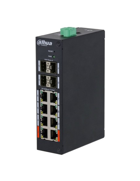 Comprar DAHUA HS4412-8ET-120 Switch Hardened PoE 8 puertos 10/100 +4SFP Gigabit 120W Gestionable Layer2 HS4412-8ET-120