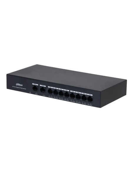 Dahua PFS3010-8GT-65 Switch Poe 8 Ports Gigabit + 2RJ45 Uplink Gigabit 65W No_gestionable Layer2