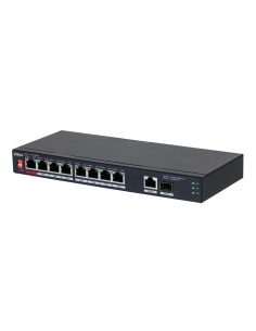 Dahua PFS3110-8ET1GT1GF-96 Switch Poe 2.0 8 Portas 10/100 +1 Uplink Gigabit + 1SFP 96W NO_Gestionable Layer2