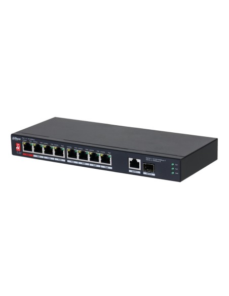 Comprar DAHUA PFS3110-8ET1GT1GF-96 Switch PoE 2.0 8 puertos 10/100 +1 Uplink Gigabit +1SFP 96W No_Gestionable Layer2 PFS3110-8ET