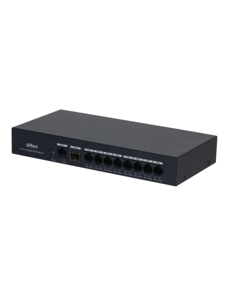 Dahua PFS3110-8GT-65 Switch Poe 8 Ports Gigabit + 1RJ45 Uplink Gigabit + 1SFP 65W No_gestionable Layer2
