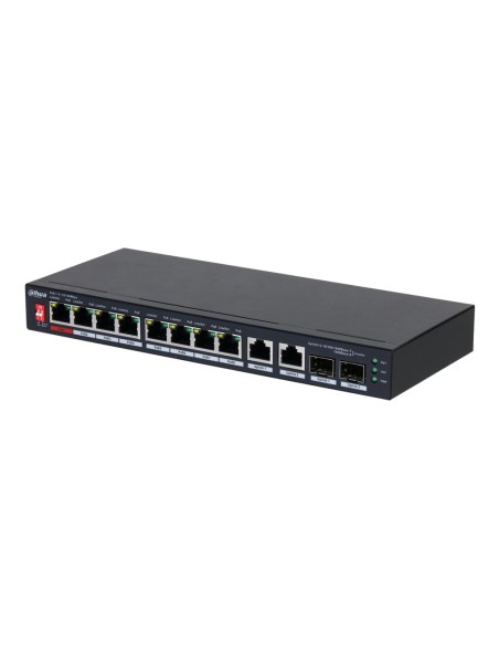 Dahua PFS3210-8ET2GF-96 Switch Poe 2.0 8 Portas 10/100 + 2 Combo Gigabit RJ45 / SFP UpLink 96W NO_Gestionable Layer2