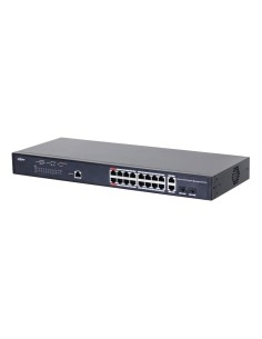 Dahua PFS4218-16GT-130 Switch Poe 2.0 16 Portas Gigabit + 2 Combo Gigabit RJ45 / SFP UpLink 130W Managol Layer2
