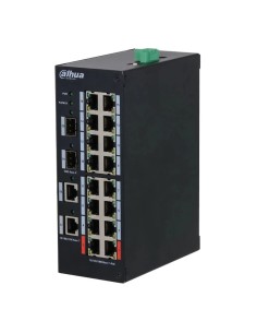 Dahua HS3220-16GT-190 Interruptor endurecido Poe 16 portas Gigabit (2RJ45 + 2SFP) Uplink Gigabit 190W No_gestionable Layer2