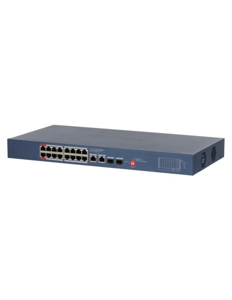 Comprar DAHUA CS4220-16GT-240-V2 Switch PoE 16 puertos Gigabit + 2 Uplink Gigabit RJ45 + 2SFP Gigabit 240W Gestionable en Cloud 