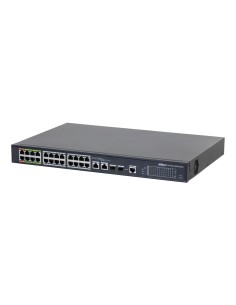 Comprar DAHUA LR2226-24ET-360 Switch ePoE 24 puertos 10/100 (8 ePoE/EoC + 16 PoE) + 2 Uplink Combo Gigabit/SFP 802.3at 360W Gest