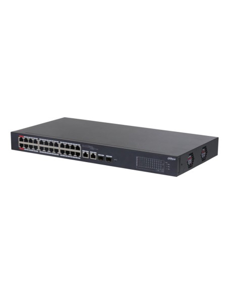 Dahua CS4226-24ET-240 Switch PoE 24 Ports 10/100 + 2 Combo Gigabit RJ45 / SFP UpLink 240W Gerente em nuvem Layer2