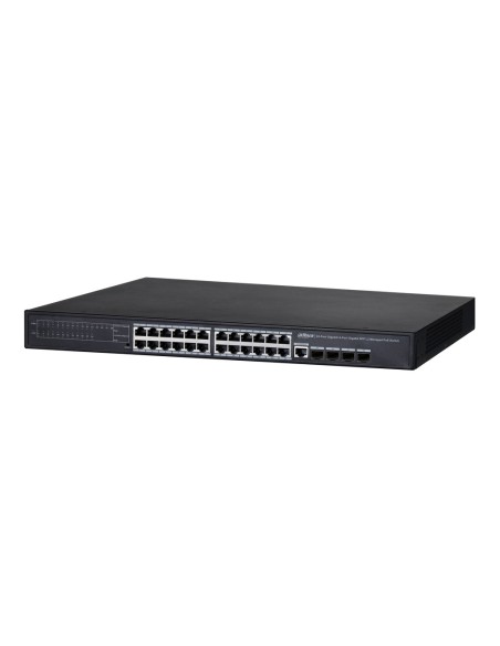 Comprar DAHUA PFS4428-24GT-370 Switch PoE 24 puertos Gigabit + 4 Uplink Gigabit 370W 802.3at Gestionable Layer2 PFS4428-24GT-370