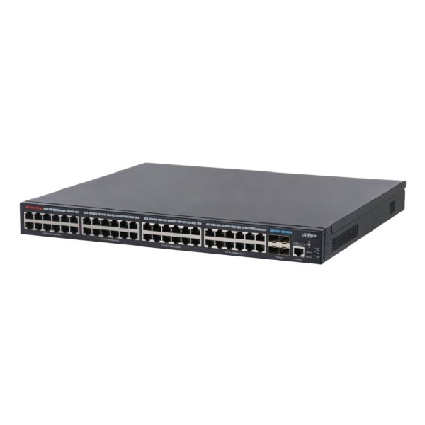 Comprar DAHUA S5452-48GT4XF-750 Switch 48 puertos PoE Gigabit + 4 Uplink SFP+ 10Gbps 750W Gestionable Layer2 S5452-48GT4XF-750