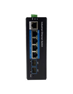 UTEPO UTP6306S-PSB Switch Industrial Poe 4 Ports Gigabit + 2 Uplink Gigabit SFP 120W 802.3AF / A 8KV - Camada 2