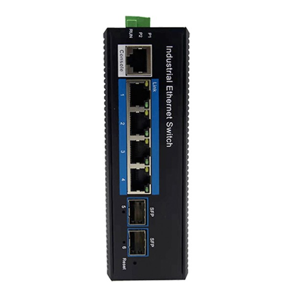 Comprar UTEPO UTP6306S-PSB Switch Industrial PoE 4 puertos Gigabit + 2 Uplink Gigabit SFP 120W 802.3af/at 8KV - Layer 2 UTP6306S