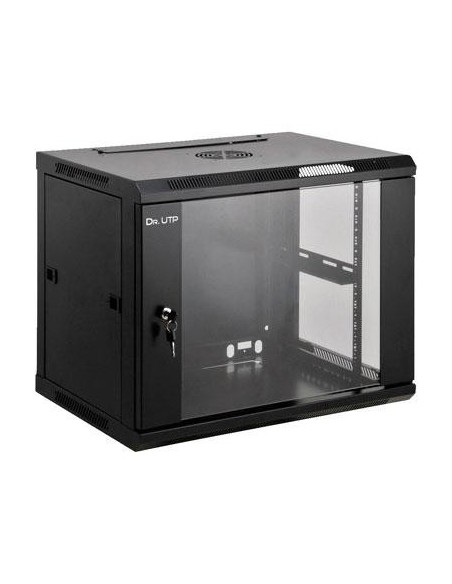 Drutp Rack9U600450 Roupeiro Rack Mural 19 "9U 600x450 + Bandeja + Trew Aluminum 6 Takes + Ventilador