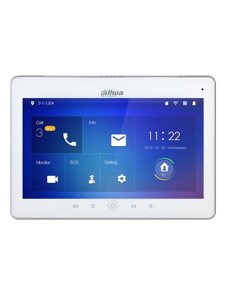 Dahua Vth5241DW-S2 Monitor Interior 10 "Superfície Para Vídeo Pay Page de Pagamento IP WiFi Poe SD 6E 1S Alarme Branco