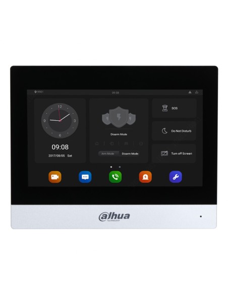 Comprar DAHUA VTH8A21KMS-W Monitor Interior 7" de Superficie para Videoportero IP WiFi PoE SD 6E 1S Alarma Negro VTH8A21KMS-W