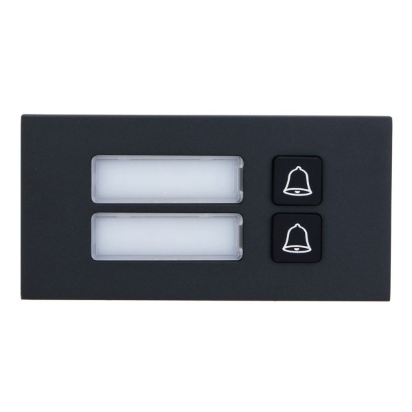 Dahua Vto4202FB-MB2 Estação exterior modular para o porta doorador de vídeo IP com 2 botões para a série Vto4202FB-X. Preto