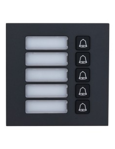 Dahua Vto4202FB-MB5 Estação exterior modular para o porta doorador de vídeo IP com 5 botões para a série Vto4202FB-X. Preto