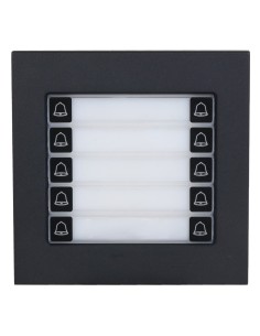 Comprar DAHUA VTO4202FB-MDB10 Estación Exterior Modular para Videoportero IP con 10 Botones para Series VTO4202F-X. Color Negro 