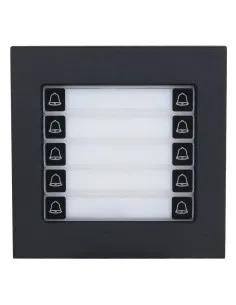 Comprar DAHUA VTO4202FB-MDB10 Estación Exterior Modular para Videoportero IP con 10 Botones para Series VTO4202F-X. Color Negro 