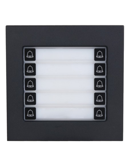 Comprar DAHUA VTO4202FB-MDB10 Estación Exterior Modular para Videoportero IP con 10 Botones para Series VTO4202F-X. Color Negro 