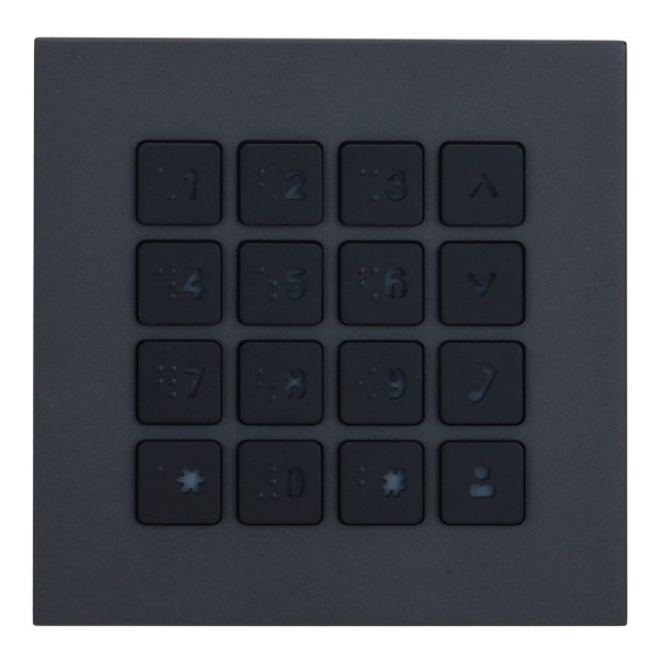 Dahua Vto4202FB-MK Modular estação exterior para player de vídeo IP com teclado para a série Vto4202FB-X. Preto