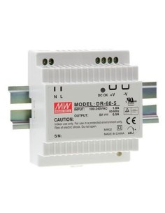 Comprar MEAN WELL DR-60-12 Fuente Alimentación Conmutada para Carril DIN 54W 12VDC 4.5A DR-60-12