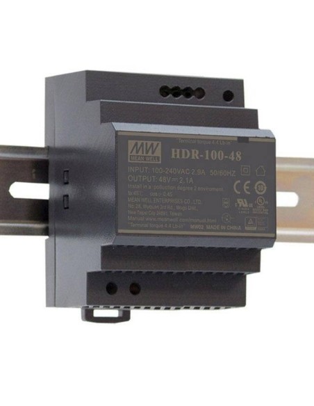 Média Bem HDR-100-12N Source Comutou comida para DIN 90W 12VDC 7.5A Rail