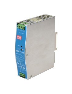 Média de alimentação com comutada Bem NDR-75-48 para DIN 76.8W 48VCC 1.6A