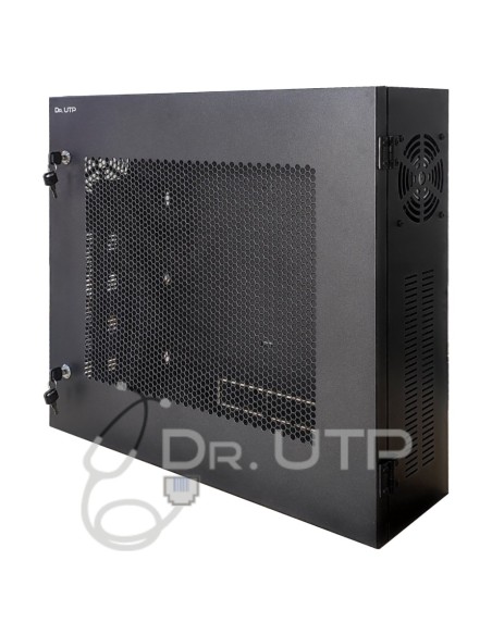 Comprar DRUTP LUXURYDVRBOX Arcón Vertical para equipos estándar rack de 19" 4U con 2 llaves, ventilador, pasacables y puerta con