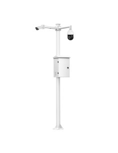 Comprar OEM KIT-BACULO-60-BLANCO Báculo desmontable de 6m de altura en acero galvanizado de color blanco con soporte para cámara