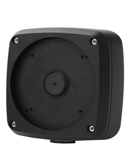 Dahua PFA124-B caixa de conexão à prova d'água quadrada com âncora circular em 4 pontos para IPC-MFW5241T2-E3-ASE-B. Preto