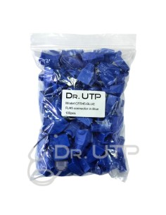 Cor azul azul da Capuchon do Drutp CFR45 para o conector RJ45 em 100 unidades Saco