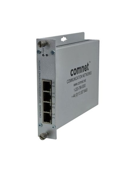 COMNET CNFE4SMS COMNET. Interruptor industrial autogerial de 4 portas 10 / 100TX RJ45. F.A. incluído.