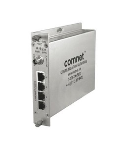COMNET CLF4EOC Four Channel Ethernet sobre o coaxial com IEEE 802.3AF 15.4W Pass-através PoE, 10 / 100Mbps, Industrial, Local / 