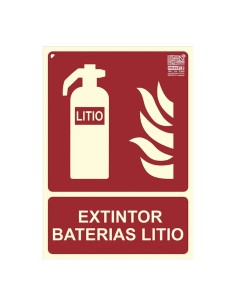 Comprar IMPLASER EX232N-A4 Señal extintor baterías litio 29,7x21cm EX232N-A4