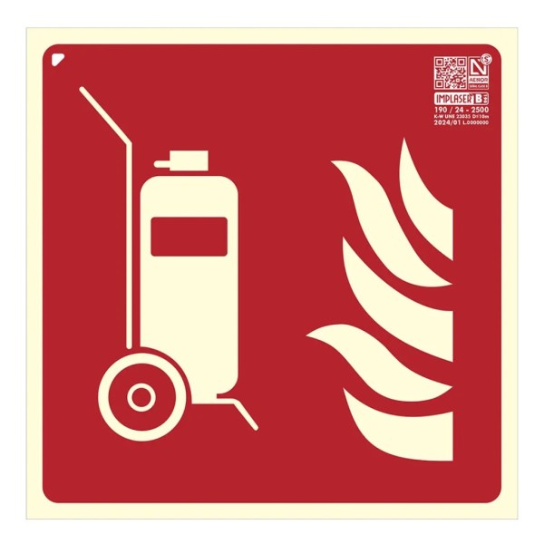 Comprar IMPLASER EX207N-20M Señal carro extintor 42x42cm. 20m EX207N-20M